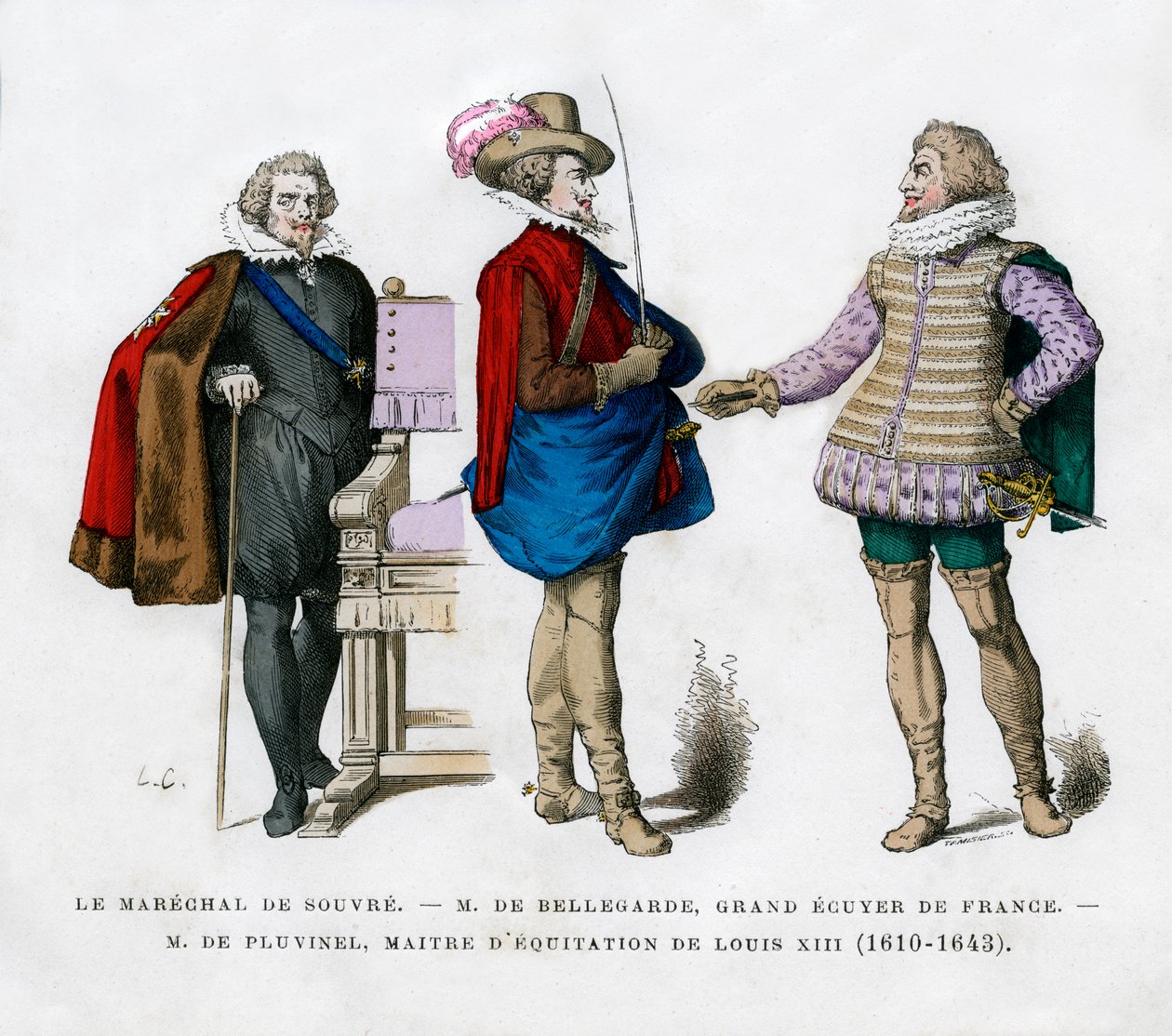 Marskalken av Souvre, M de Bellegarde och M de Pluvinel, 1600-talet 1882-1884 av Unbekannt