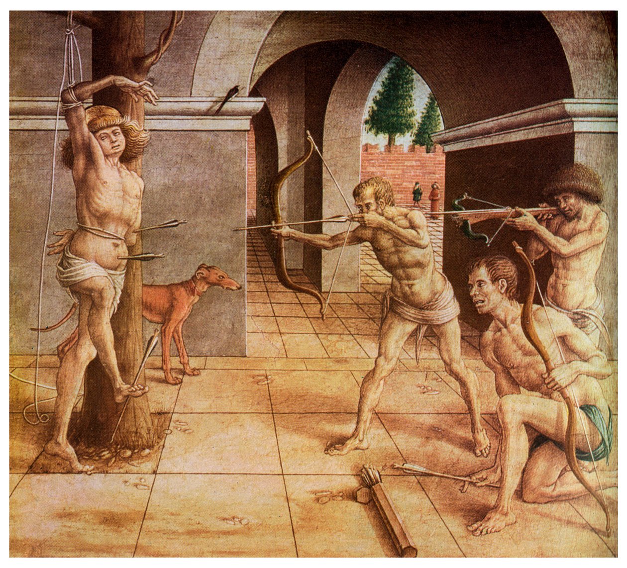 The Martyrdom of St Sebastian, 1400-talet 1956 av Unbekannt