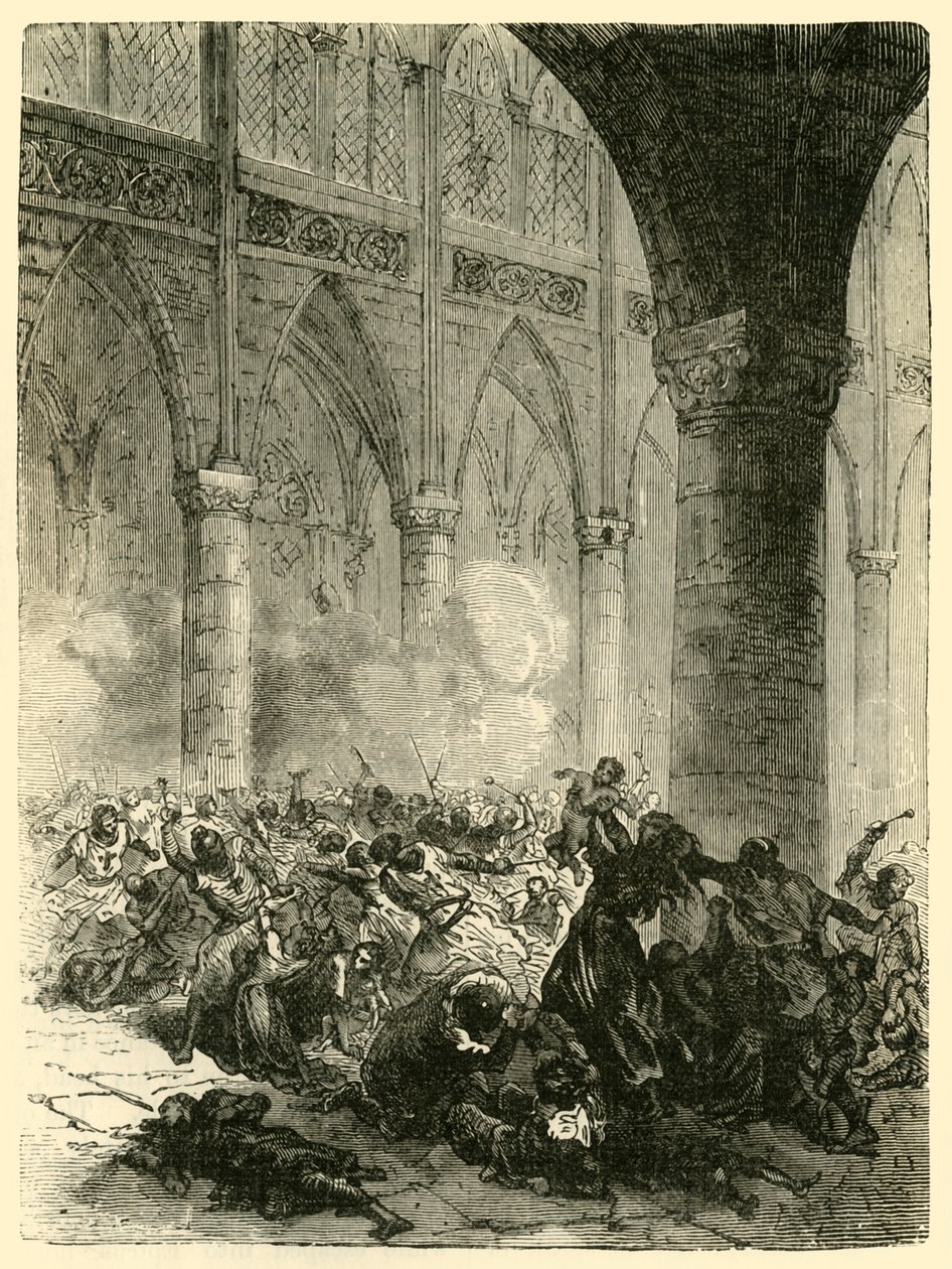 Massakern i Beziers, 1209, 1890. av Unbekannt