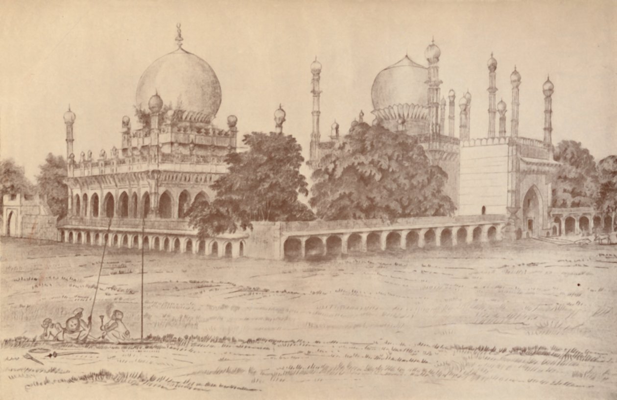 Mausoleet för Ibrahim Shah, kung av Bijapur, i Bijapur, 1821, 1936. av Unbekannt