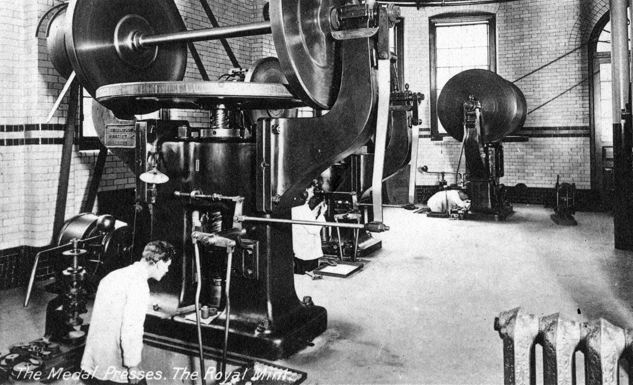 Medal Press, Royal Mint, Tower Hill, London, tidigt 1900-tal av Unbekannt