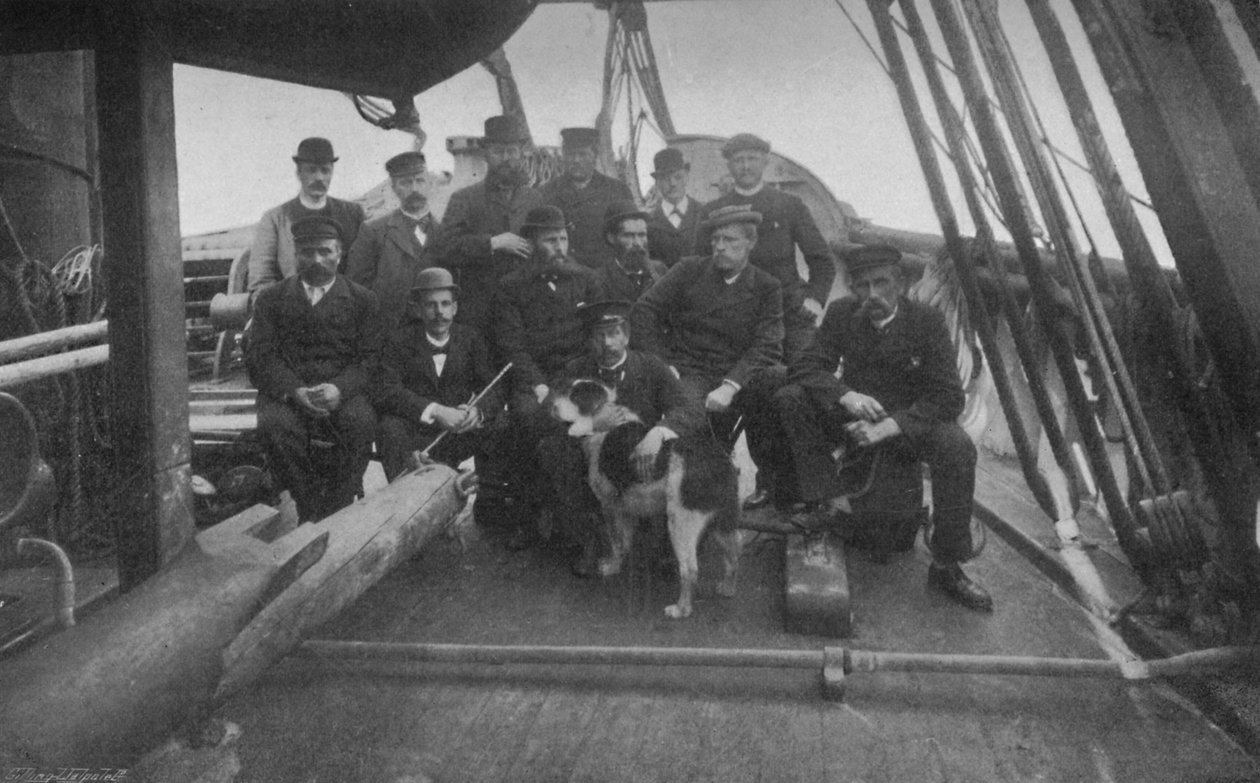 Expeditionens medlemmar, efter deras återkomst till Christiania, c1893-1896, 1897 av Unbekannt