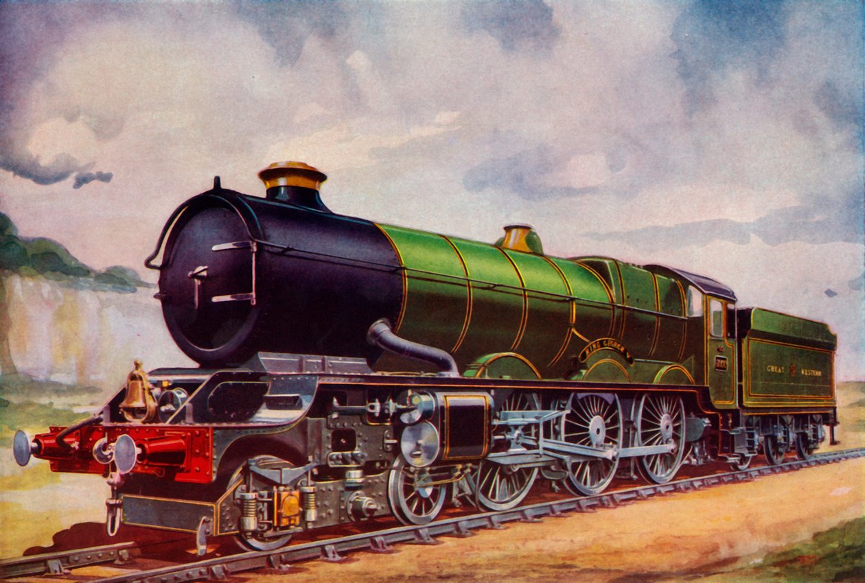 Mighty Express-passagerarmotorn från Great Western Railway, 1935. av Unbekannt