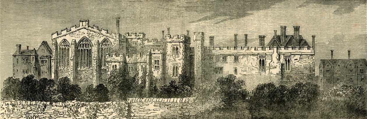 Klostret St. John of Jerusalem, Clerkenwell - Allmän vy från sydost, c1872. av Unbekannt
