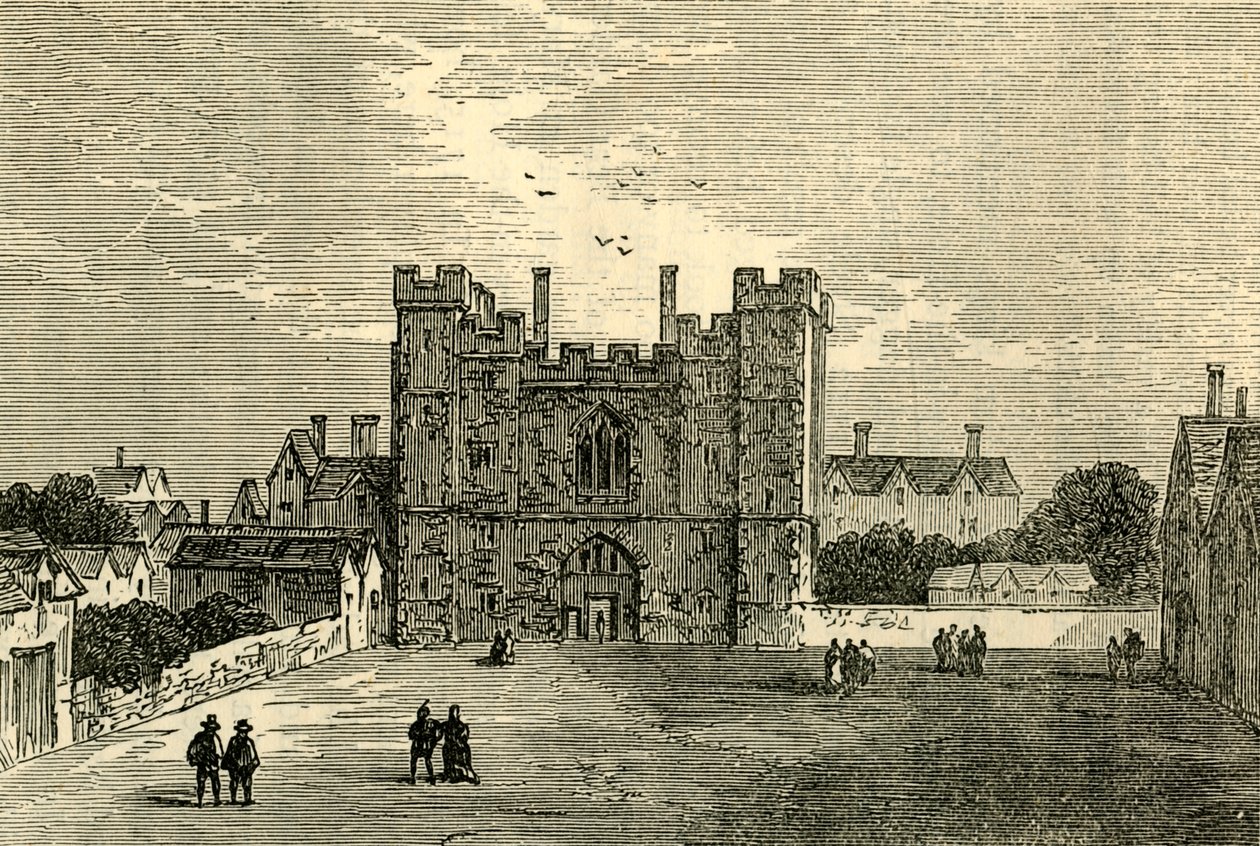 Klostret St. John of Jerusalem, Clerkenwell - Porten från väst, c1872. av Unbekannt