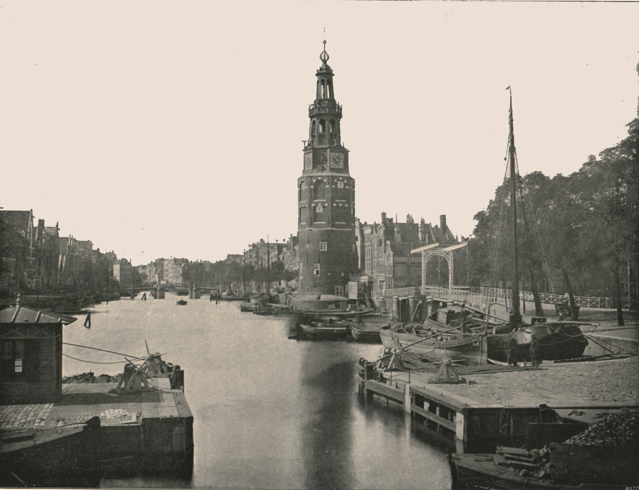 Montelbaanstoren, Amsterdam, Nederländerna, 1895. av Unbekannt