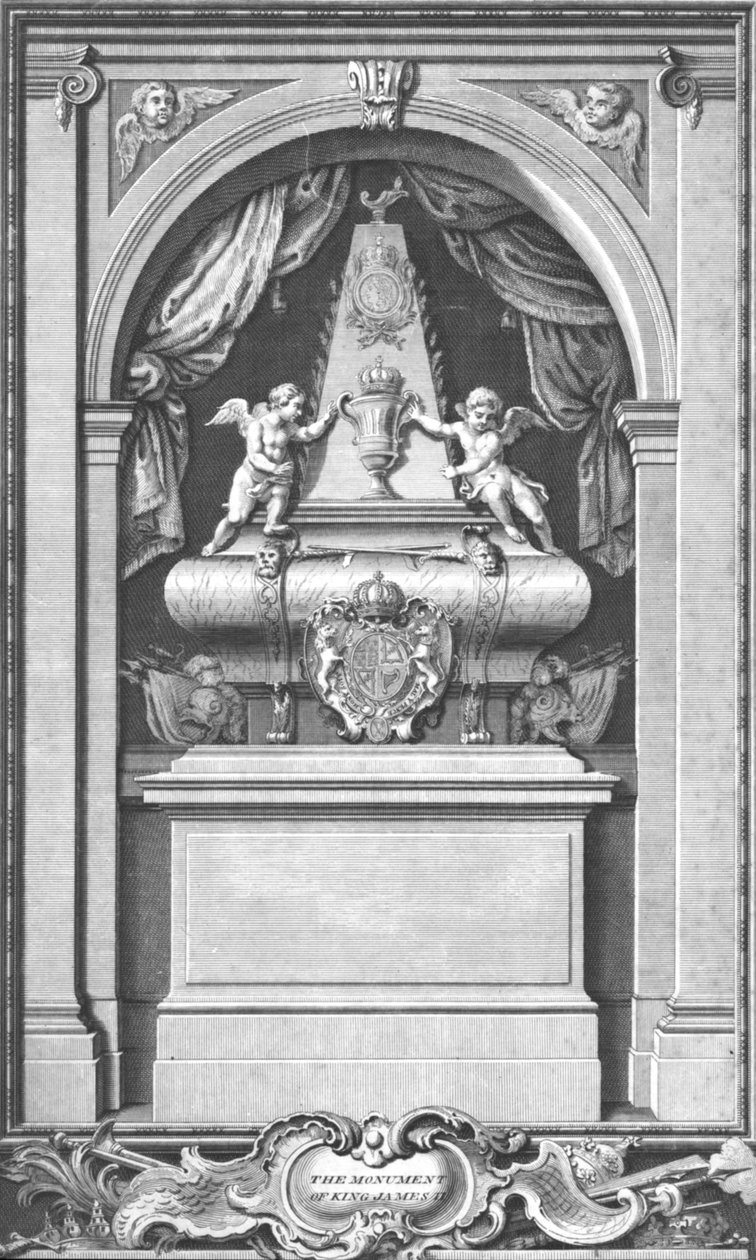 Monumentet av kung James II. Uppfört i...Paris år 1703., c1753 av Unbekannt