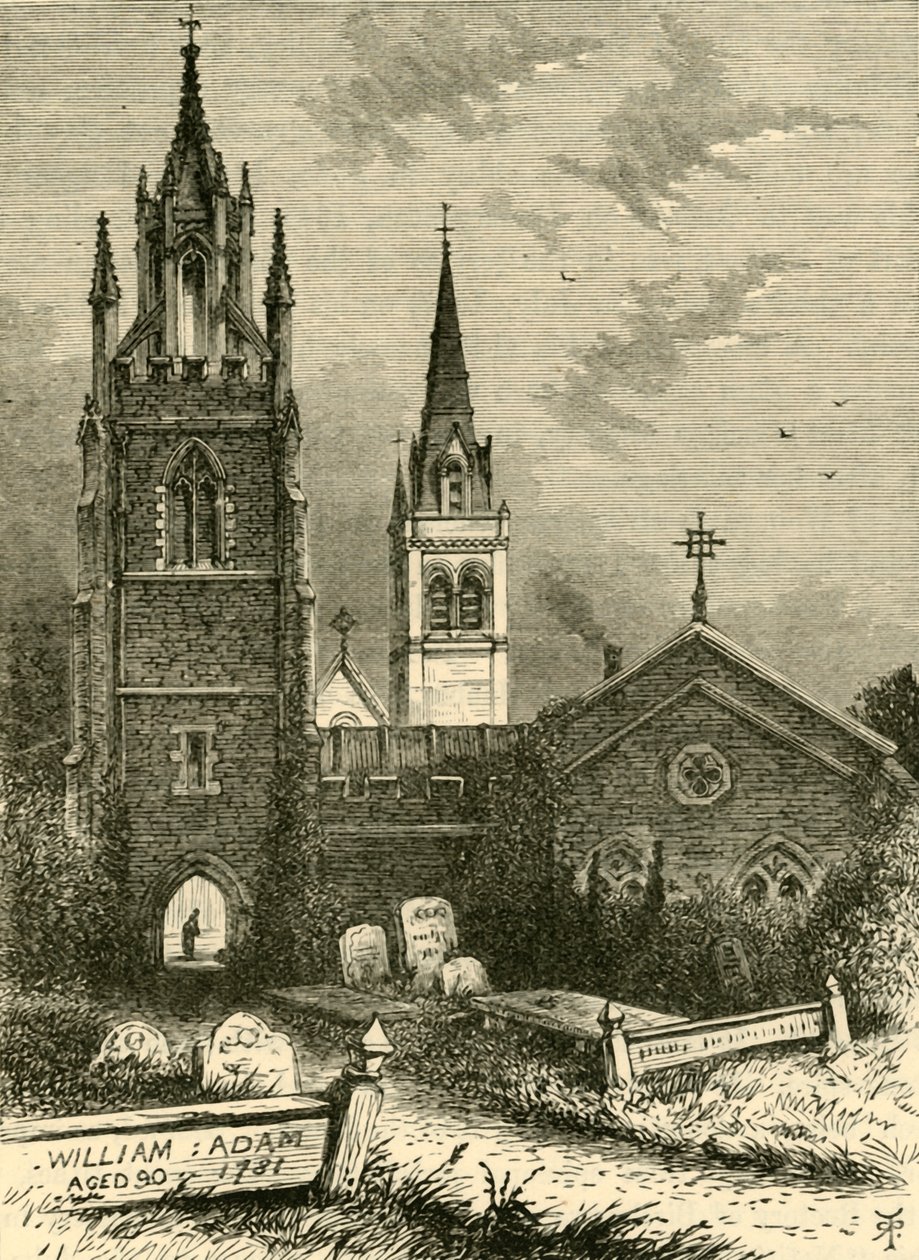 The Mortuary Chapel and New Church, Woburn, 1898. av Unbekannt
