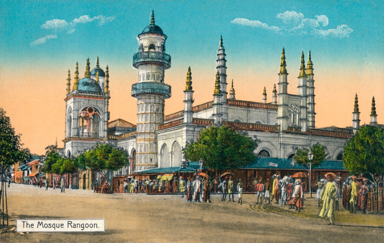 Moskén Rangoon, c1888 av Unbekannt