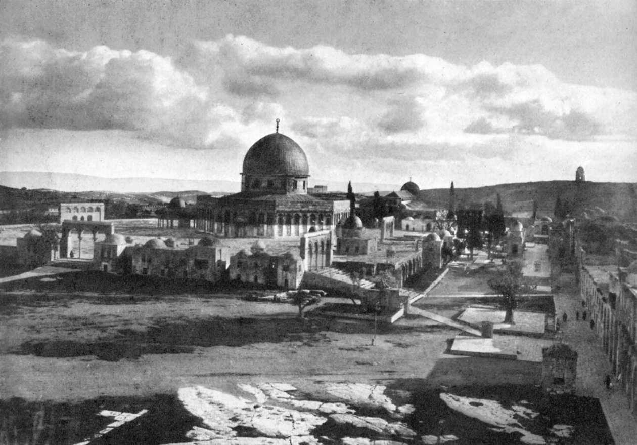 Moskén i Omar på platsen för det antika templet, Betlehem, Israel, 1926 av Unbekannt