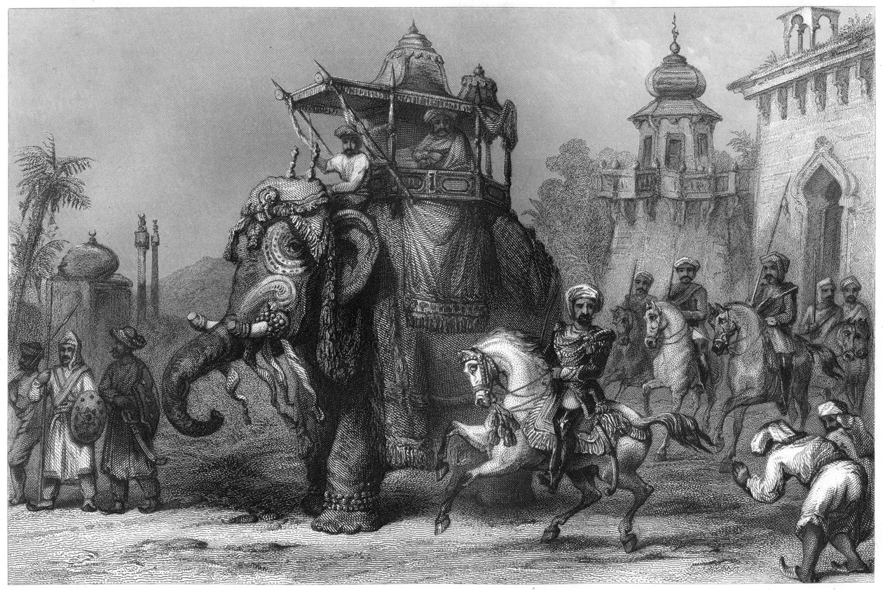Nana Sahib med sin eskort, c1860 av Unbekannt