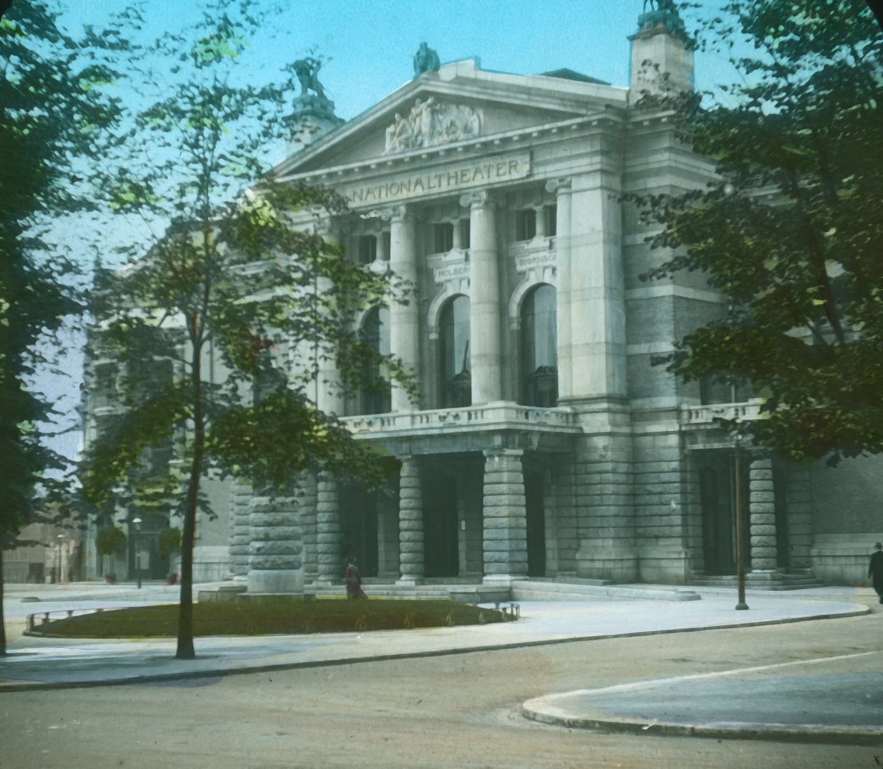 Nationalteatern, Christiania, Oslo, Norge, sent 1800-tidigt 1900-tal. av Unbekannt