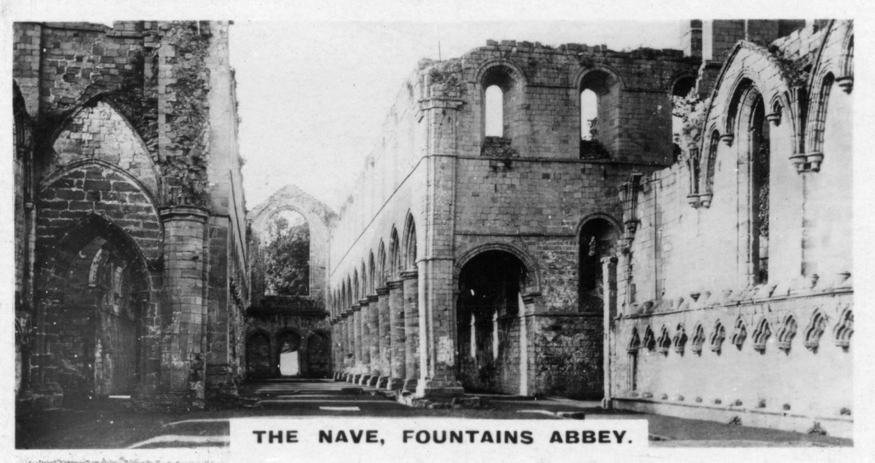 The Nave, Fountains Abbey, North Yorkshire, c1920-talet av Unbekannt
