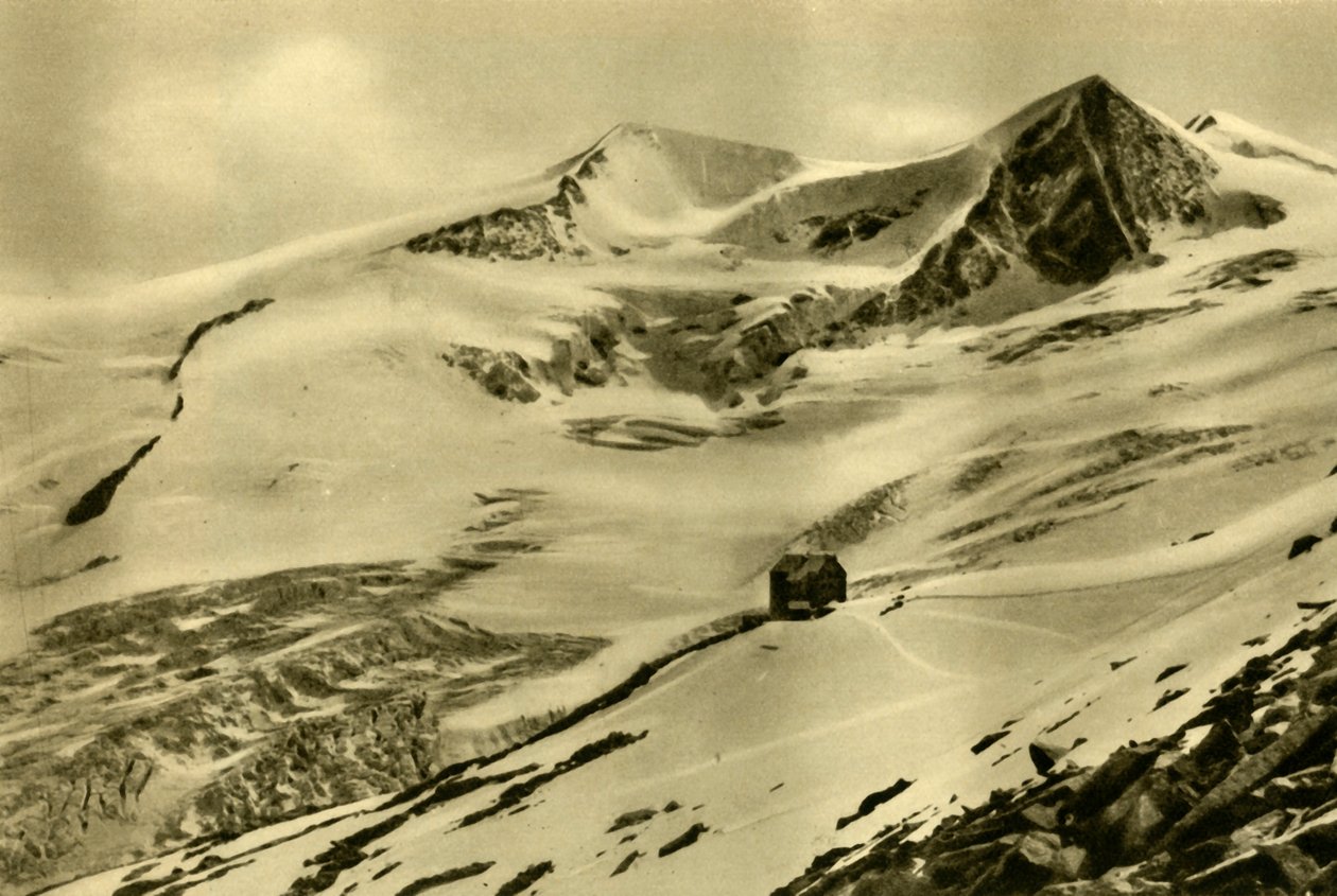 Neue Prager Hütte, berget Grossvenediger, Tyrolen, Österrike, c1935. av Unbekannt