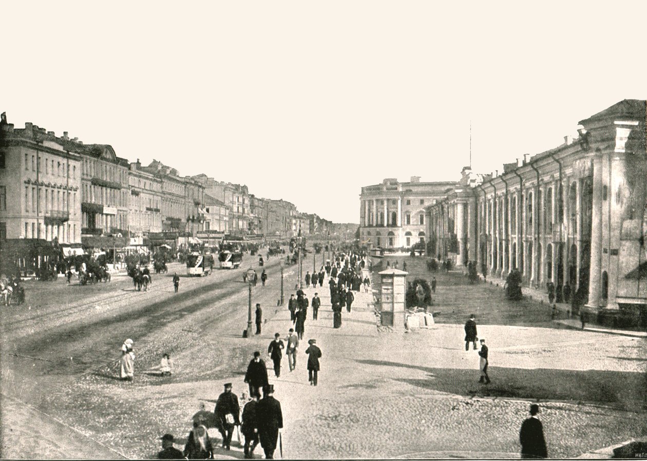 Nevskij Prospekt, St Petersburg, Ryssland, 1895. av Unbekannt