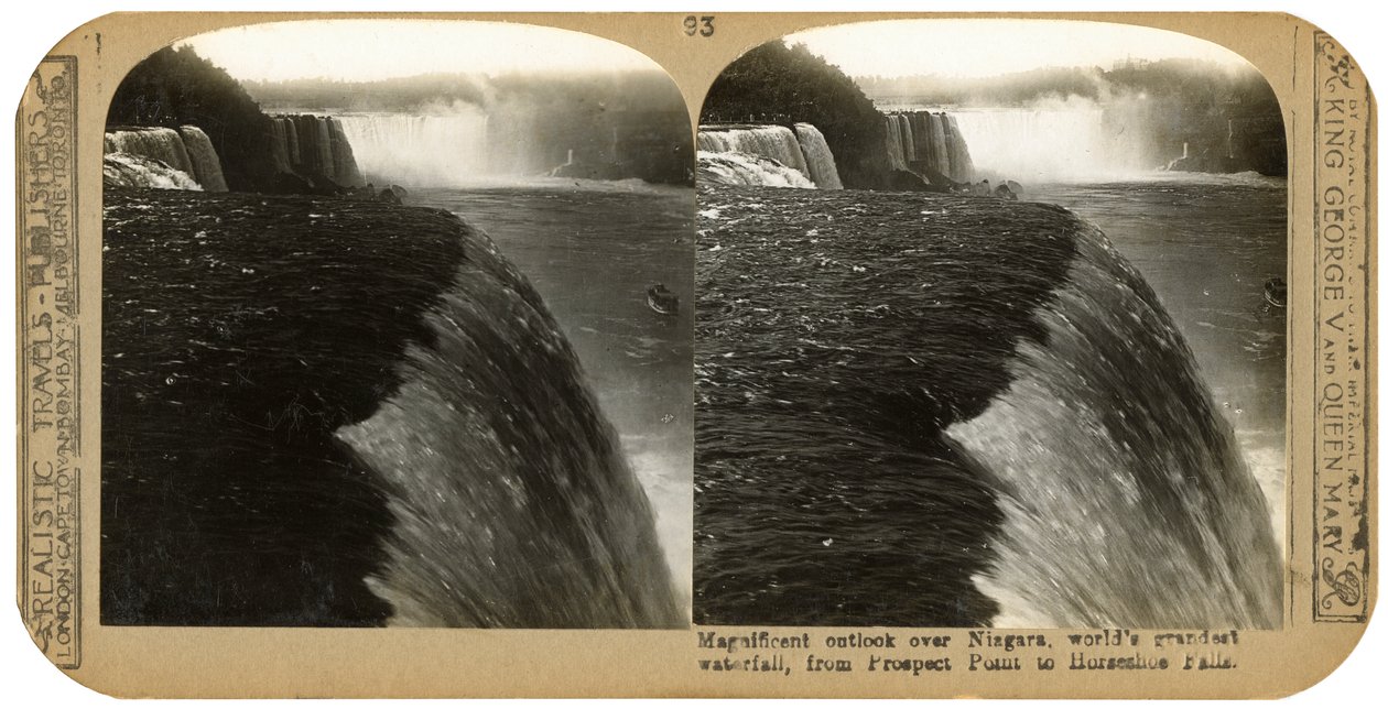 Niagarafallen, från Prospect Point till Horseshoe Falls, sent 1800-tal av Unbekannt