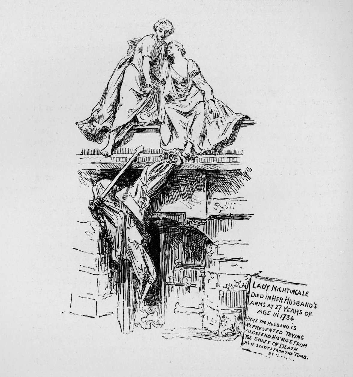 Näktergalmonumentet, 1890. av Unbekannt