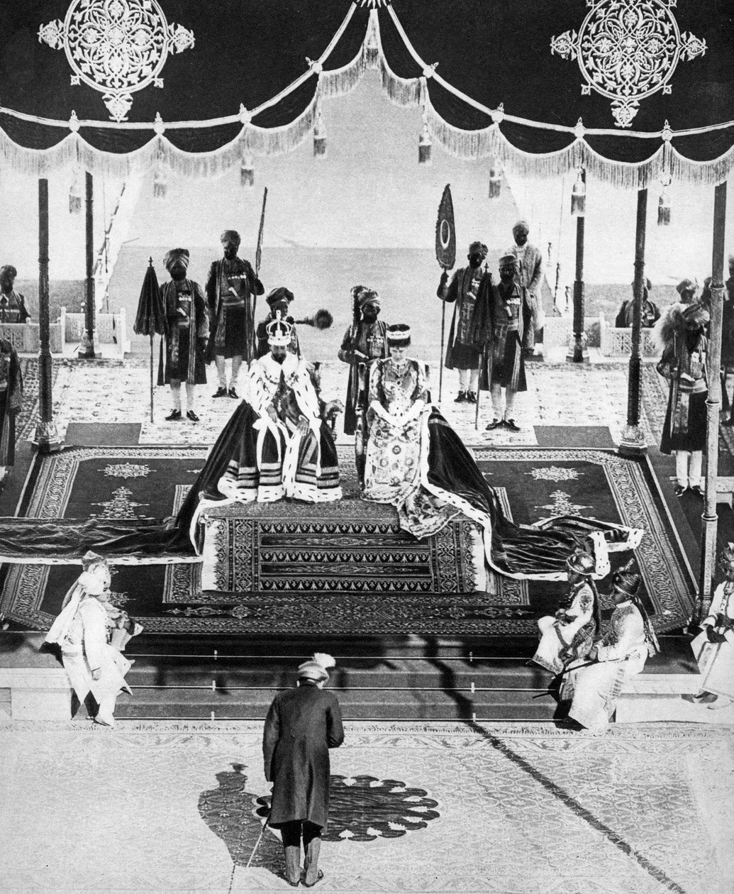 The Nizam of Hyderabad hyllar vid Delhi Durbar, 1911, 1935 av Unbekannt