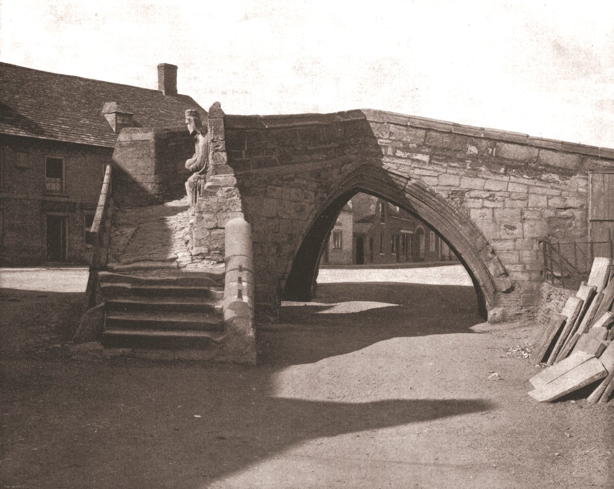 Den gamla bron i Croyland, Lincolnshire, 1894. av Unbekannt