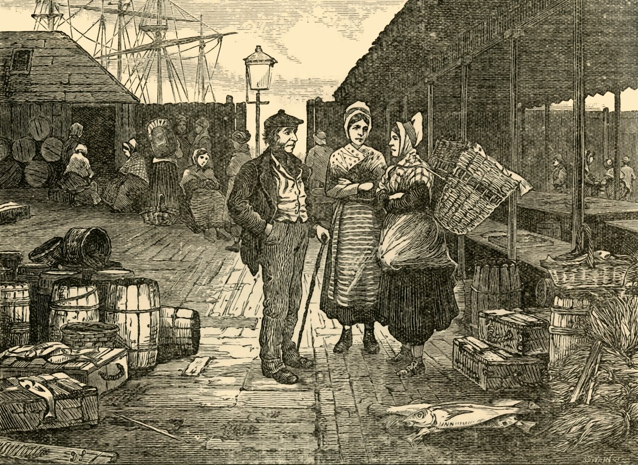 Den gamla fiskmarknaden, 1898. av Unbekannt