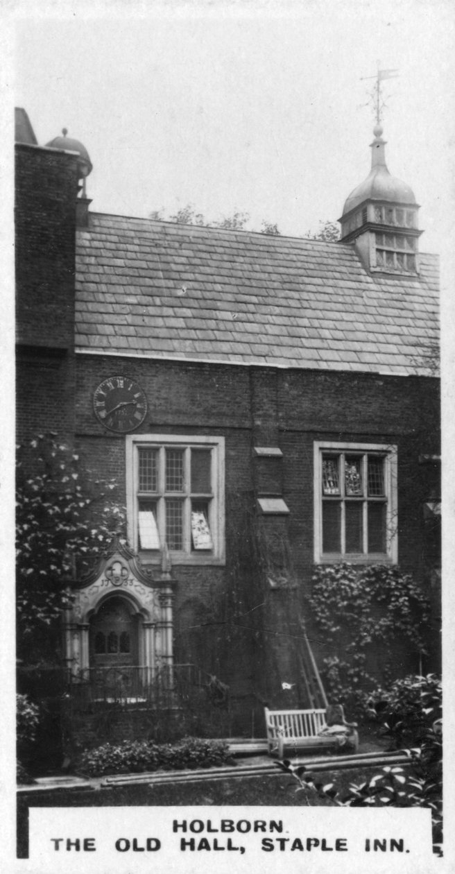The Old Hall, Staple Inn, Holborn, London, c1920-talet av Unbekannt