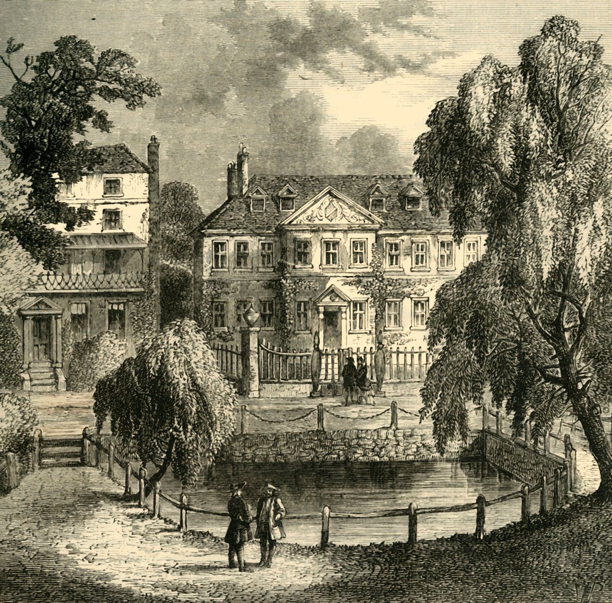Det gamla huset på den gröna, c1878. av Unbekannt
