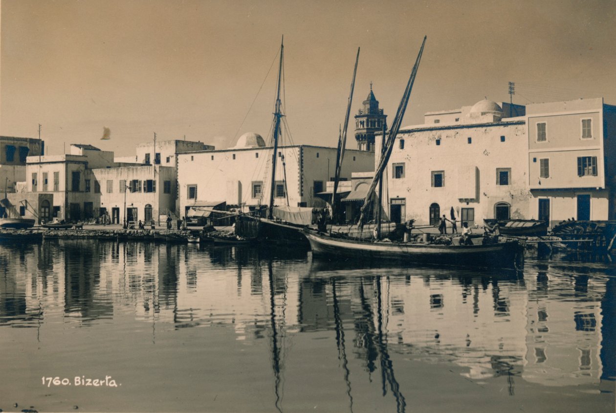 Den gamla hamnen i Bizerta, Tunisien, 1936 av Unbekannt