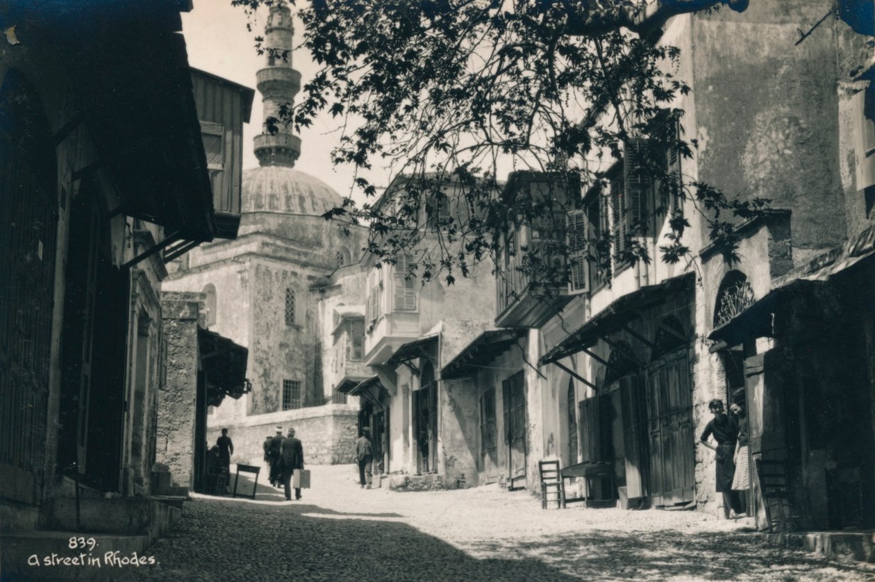Gamla stan på Rhodos, Grekland, 1936 av Unbekannt