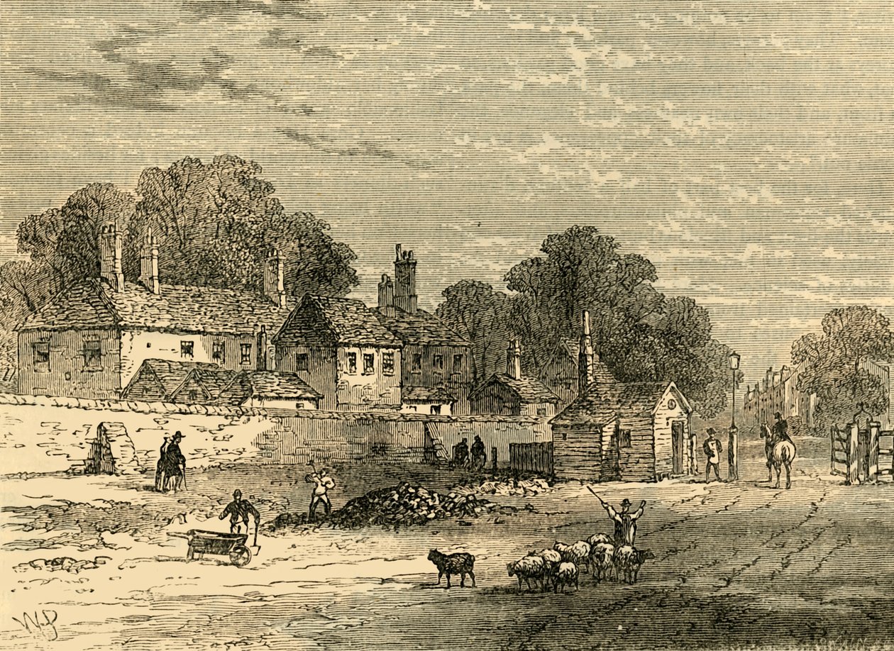 The Old Turnpike, Kensington, 1820, c1876. av Unbekannt