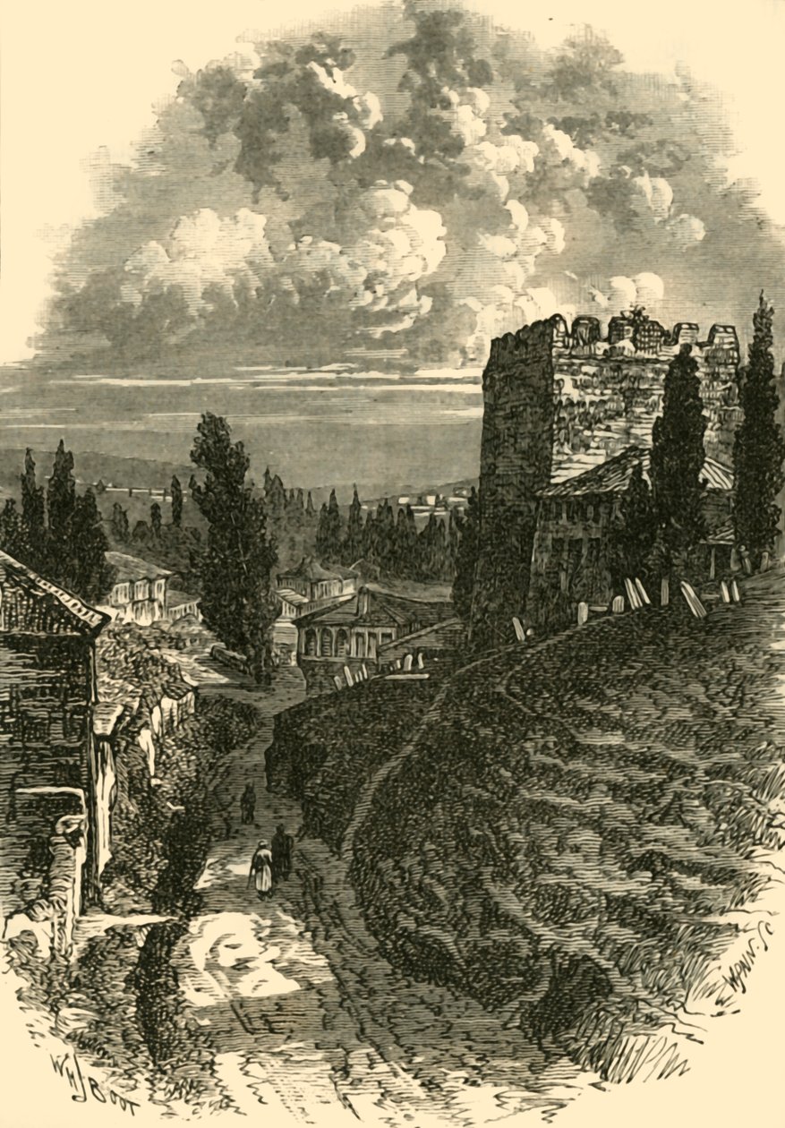 De gamla murarna, Konstantinopel, c400-talet, 1890. av Unbekannt
