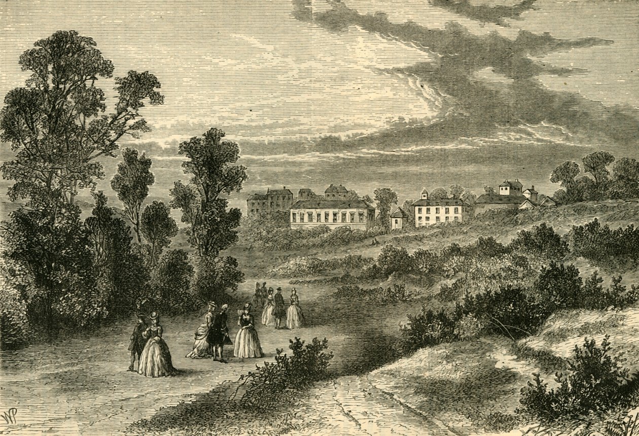 The Old Well Walk, Hampstead, omkring 1750, c1876. av Unbekannt