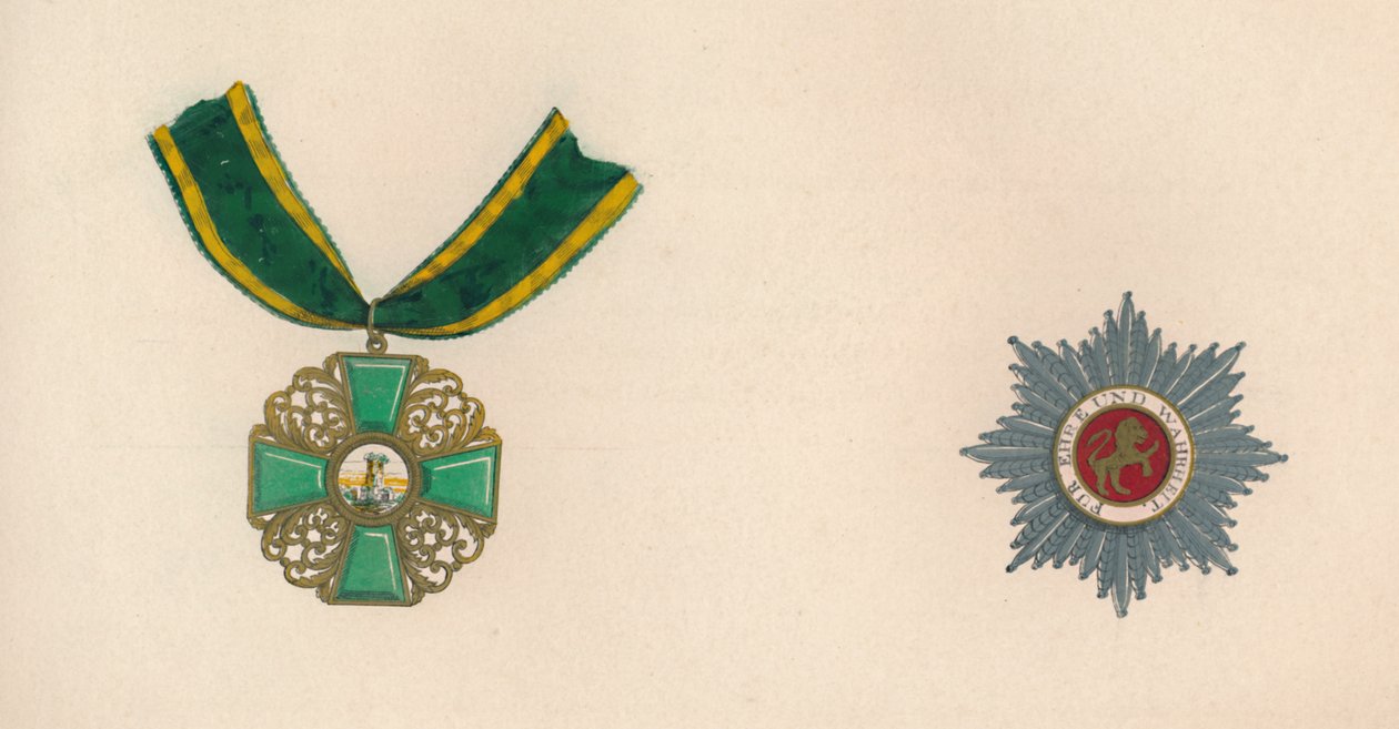The Order of the Lion of Baden Golden Lion of Daringen, c1800-talet av Unbekannt