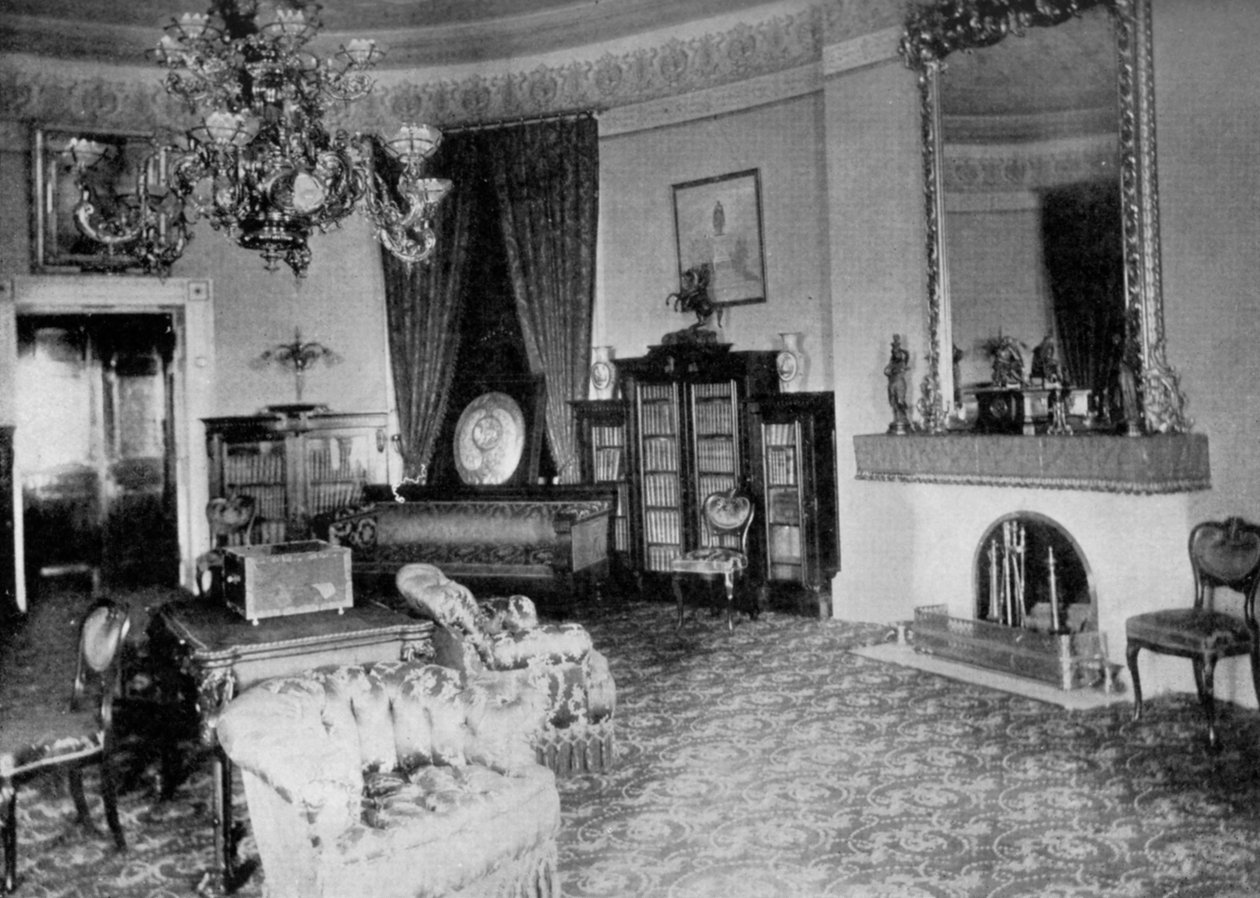 Det ovala vardagsrummet i Vita huset, Washington DC, USA, 1908 av Unbekannt