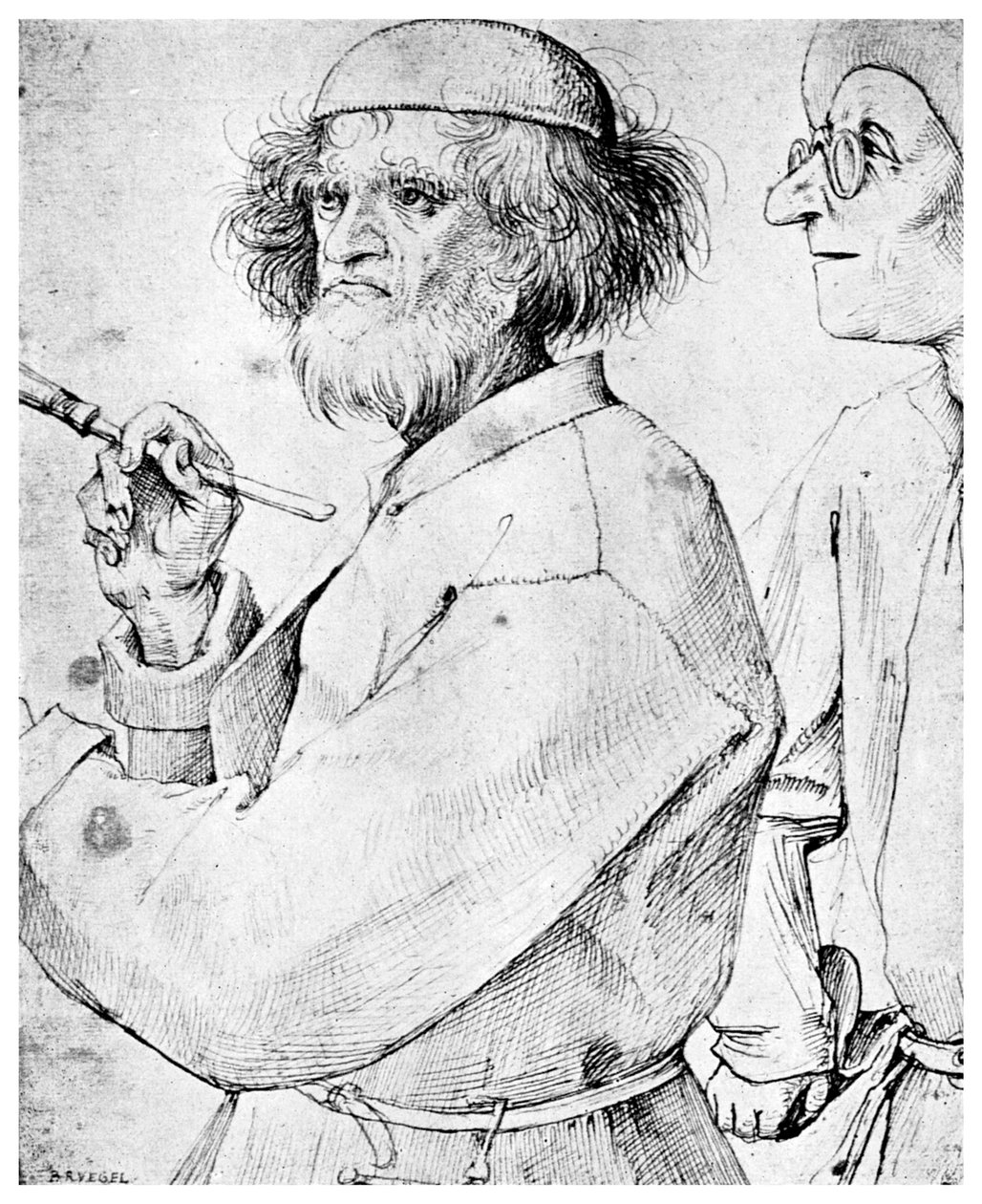 Målaren och kännaren, c1565 1956 av Unbekannt