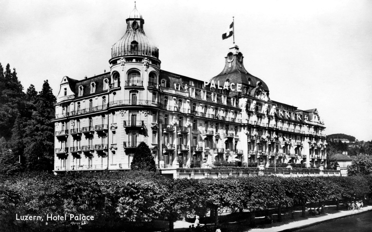 The Palace Hotel, Luzern, Schweiz, tidigt 1900-tal av Unbekannt