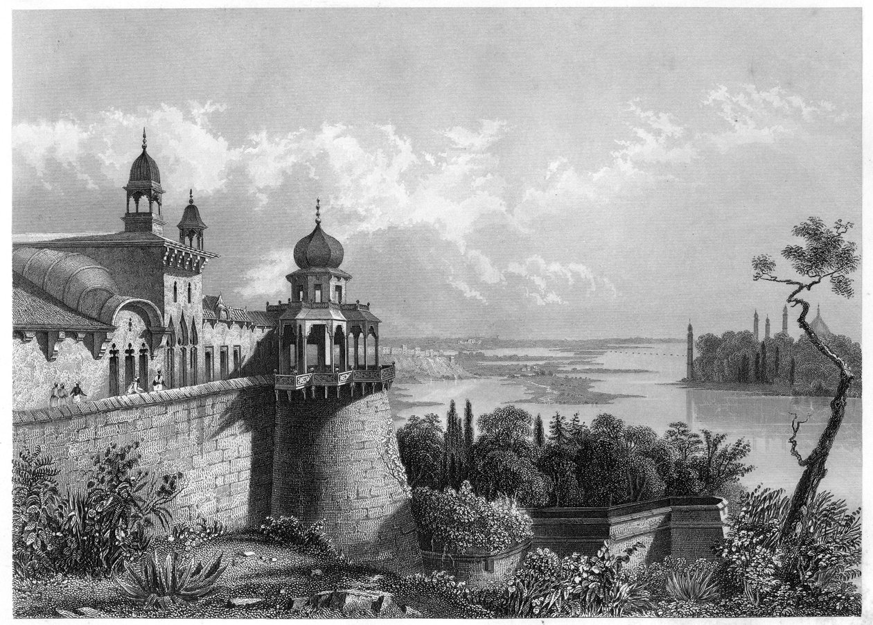 Palatset i Agra, c1860 av Unbekannt
