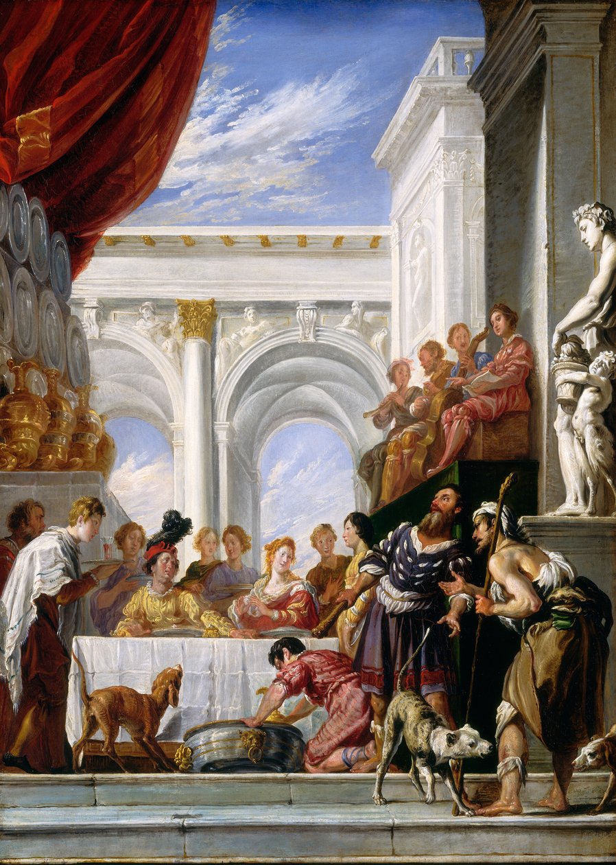 Liknelsen om Lasarus och den rike mannen, 16181628. av Unbekannt