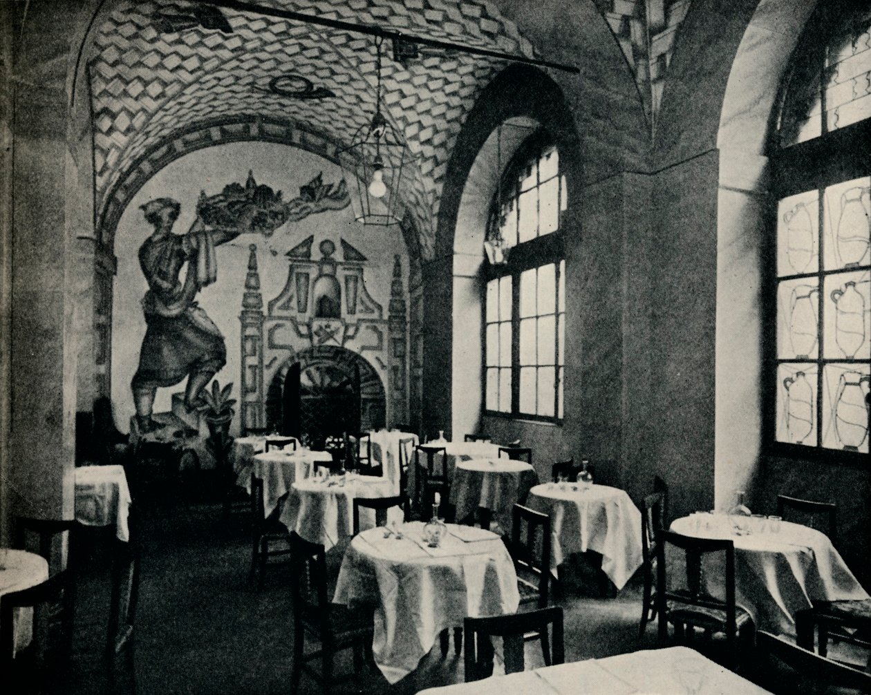 Penna DOca Restaurant, huvudmatsalen, c1928 av Unbekannt