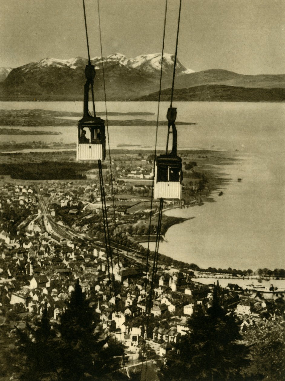 Linbanan Pfänderbahn, Bregenz, Österrike, c1935. av Unbekannt