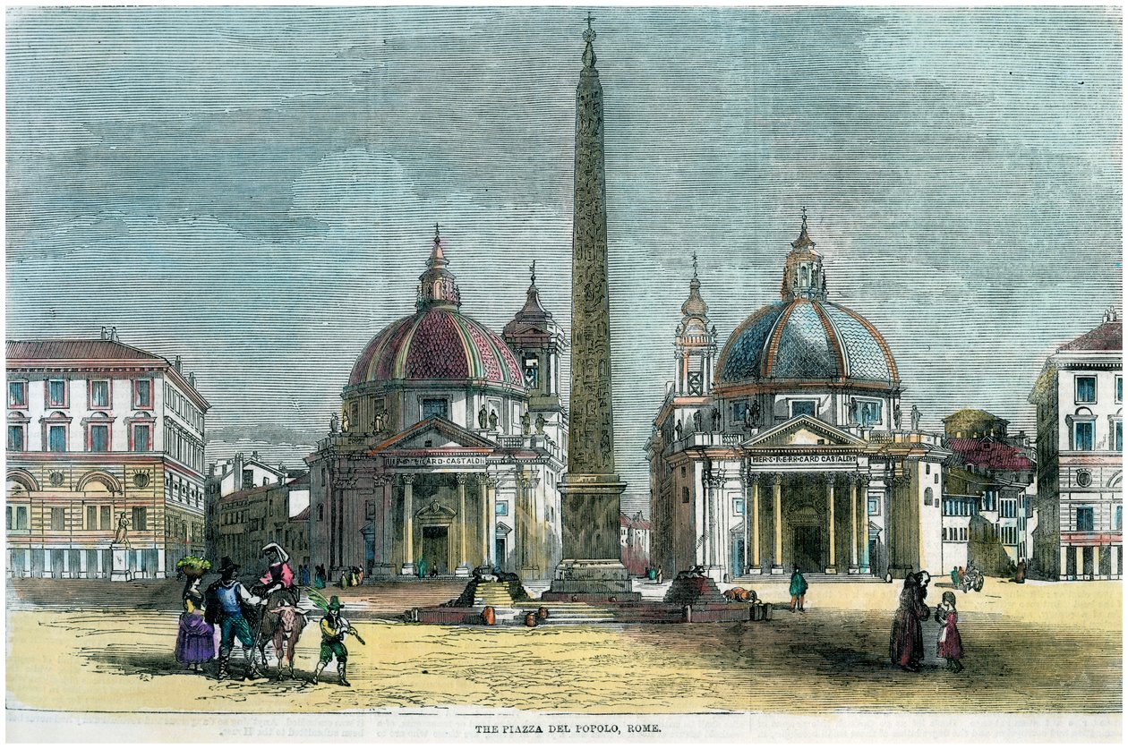 Piazza del Popolo, Rom, Italien, c1880 av Unbekannt
