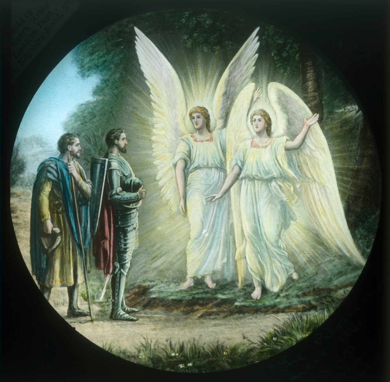 Pilgrimerna möter de två lysande, c1910. av Unbekannt