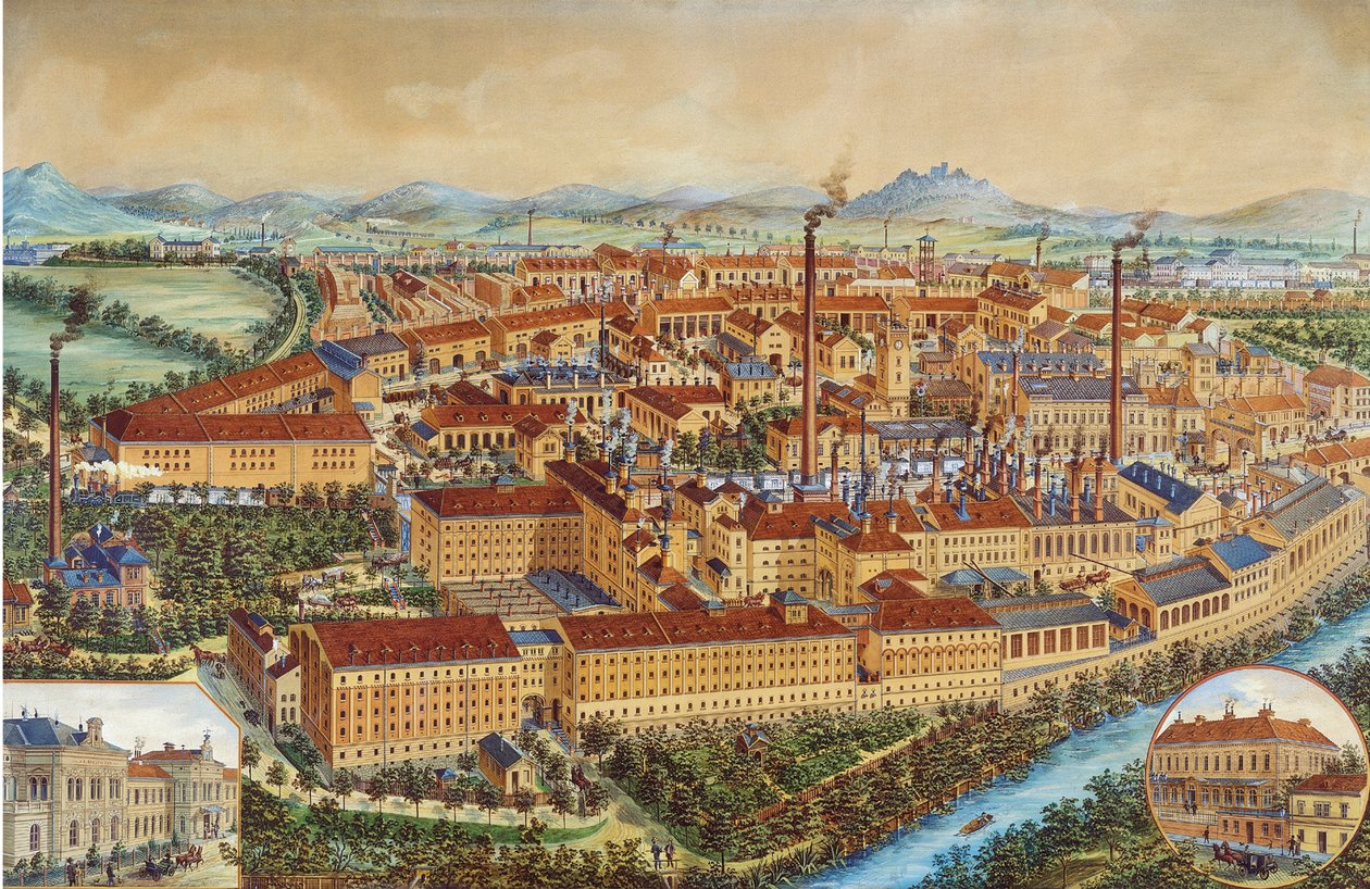 Pilsner Urquell-bryggeriet i Pilsen, 1900-1910-tal av Unbekannt
