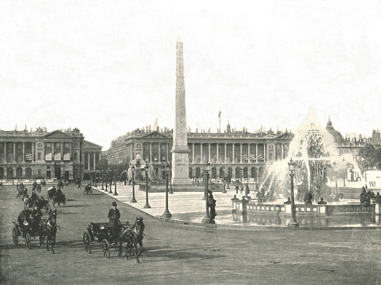 Place de la Concorde, Paris, Frankrike, 1895. av Unbekannt