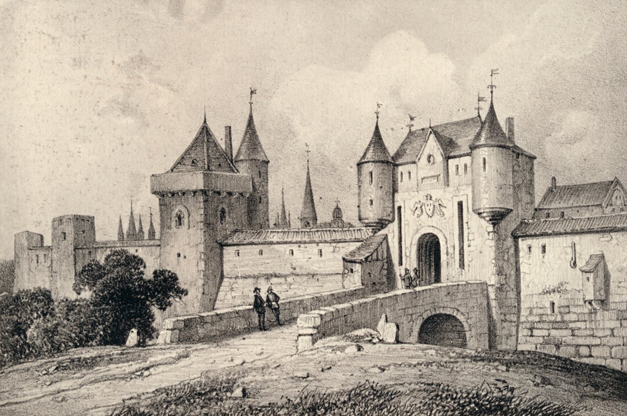 Porte St Honoré på 1200-talet, 1915 av Unbekannt