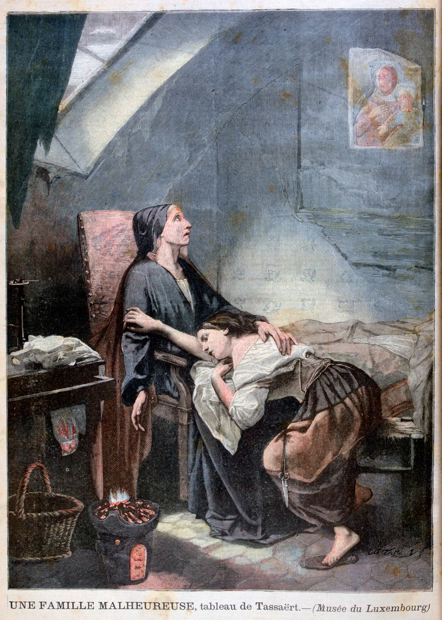 Den fattiga familjen, eller självmordet, 1849, 1897 av Unbekannt