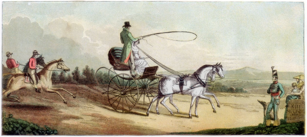 Prinsregenten körde Mrs Q på vägen till Brighton, sent 1700-tal eller tidigt 1800-tal 1890 av Unbekannt