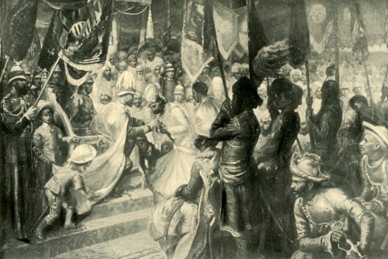 Prinsen av Wales utdelar orden av Indiens stjärna i Calcutta, 1901. av Unbekannt
