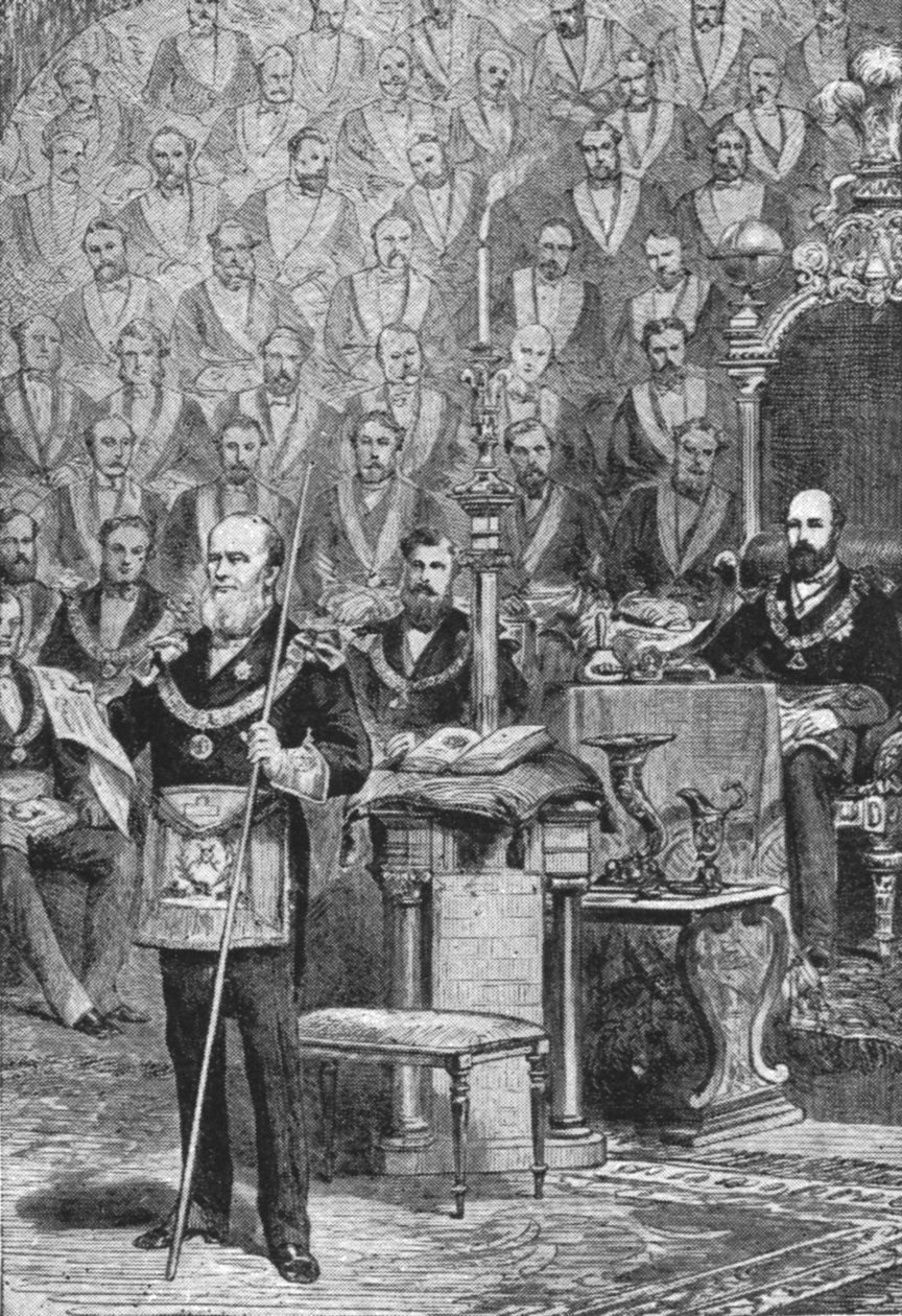Prinsen av Wales första installation som frimurarnas stormästare, 28 april 1875, 1901. av Unbekannt