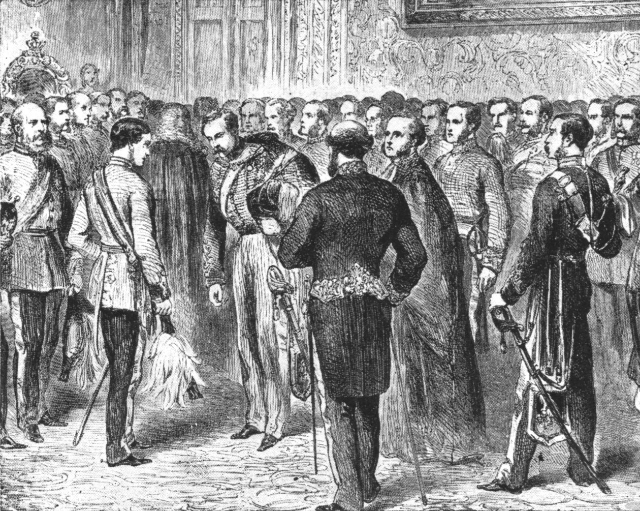 Prinsen av Wales som håller sin första levnad, 18 februari 1863, 1901. av Unbekannt