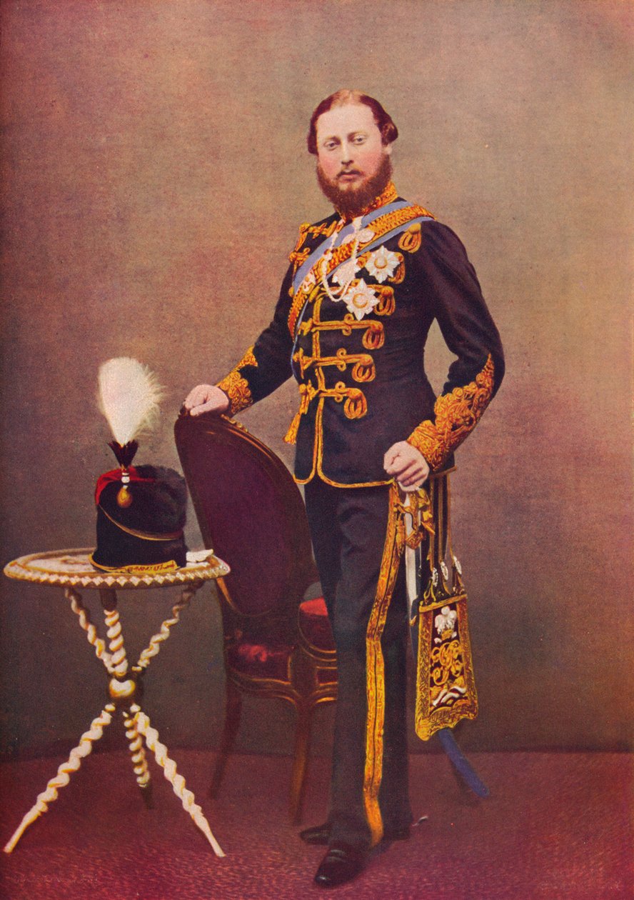 Prinsen av Wales som överste av de 10:e husarerna, c1865 1910 av Unbekannt